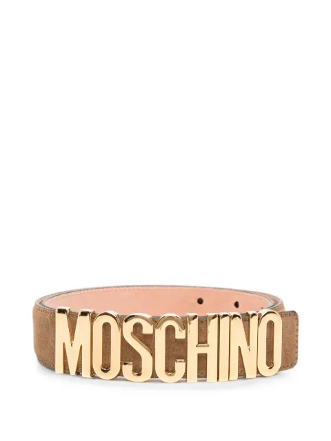 Moschino logo-plaque belt
