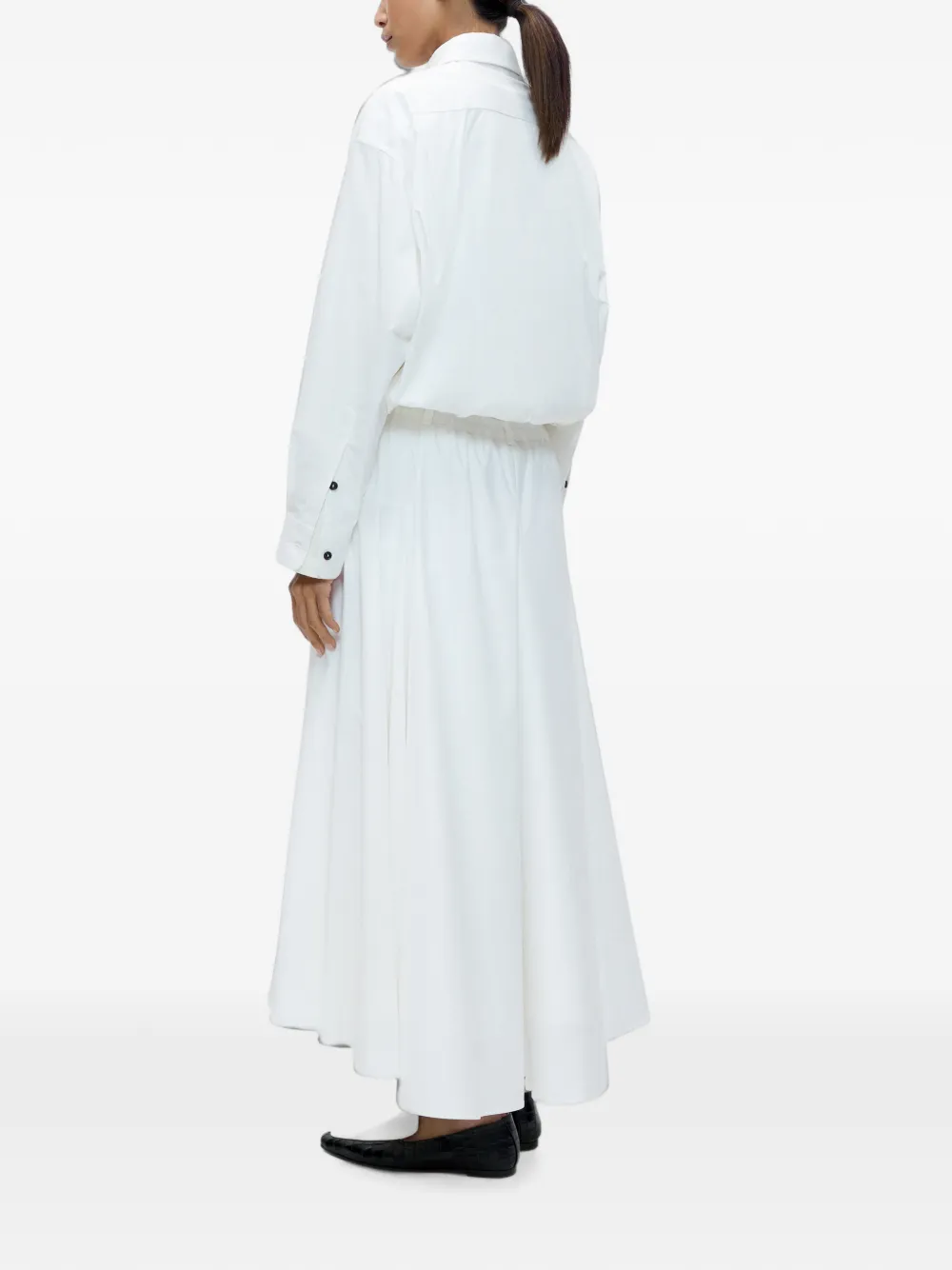 Cordera Elasticated-hem Oversized Shirt In White