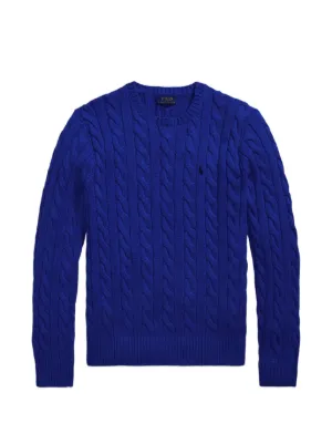 Polo Ralph Lauren cable-knit Pony Sweater | Blue | FARFETCH