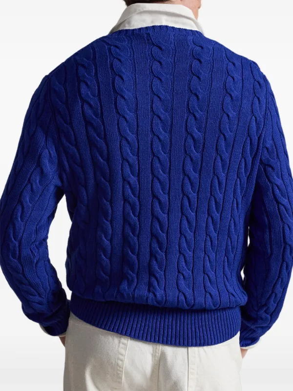 Polo Ralph Lauren Pony ケーブルニット セーター | ブルー | FARFETCH JP