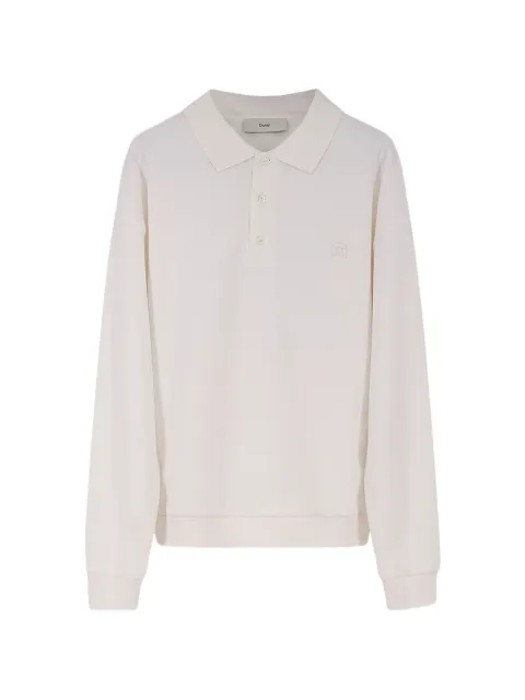 DUNST logo-patch long-sleeved polo shirt