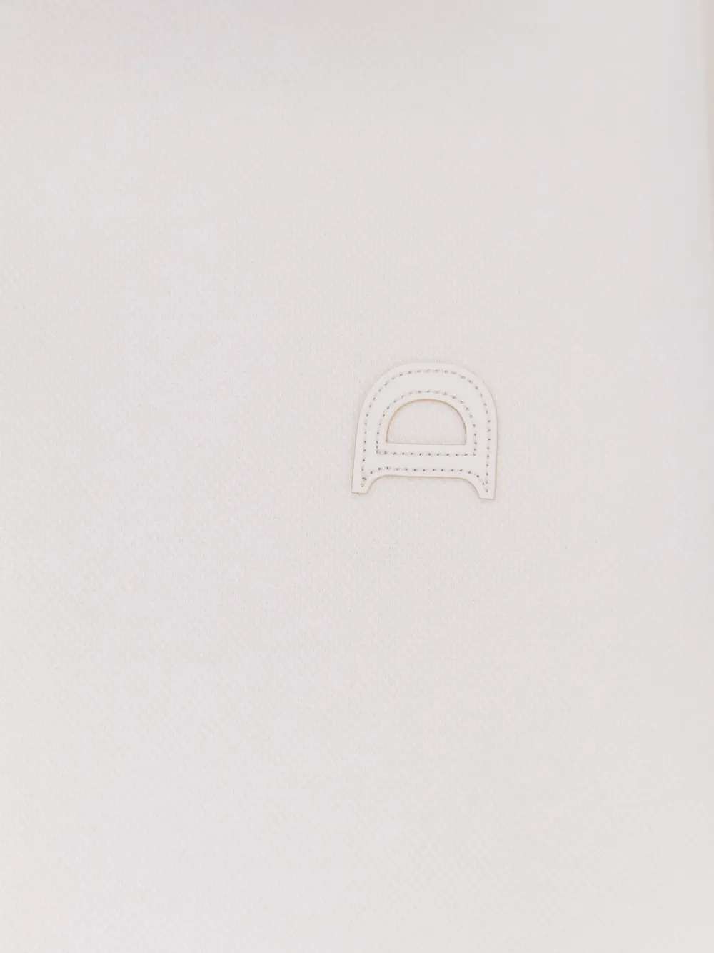 DUNST Poloshirt met logo-patch en lange mouwen Beige
