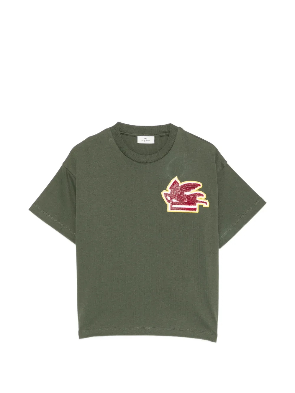 ETRO KIDS Pegaso-patch T-shirt - Verde