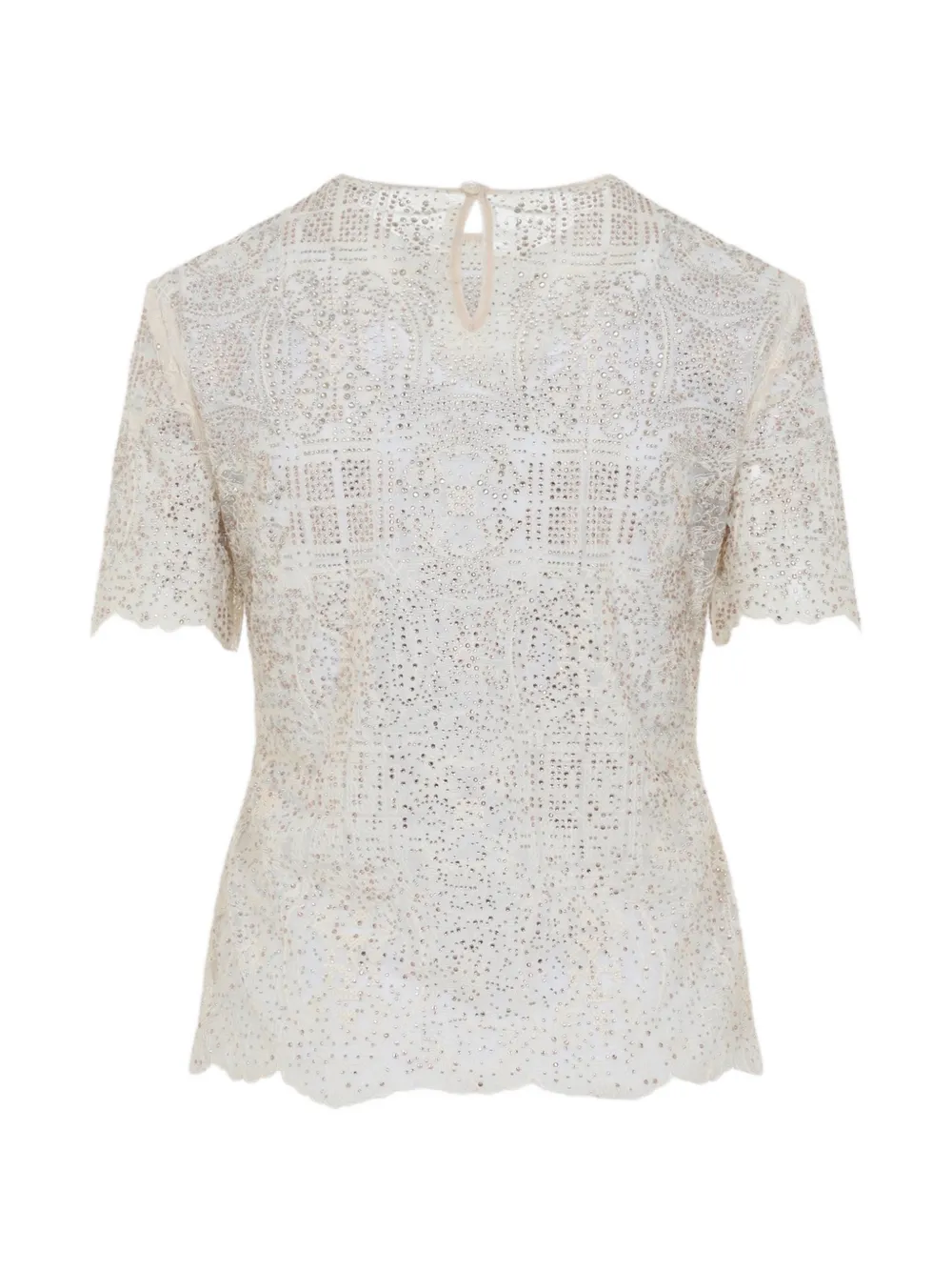Ermanno Scervino Shirt verfraaid met kristallen Wit