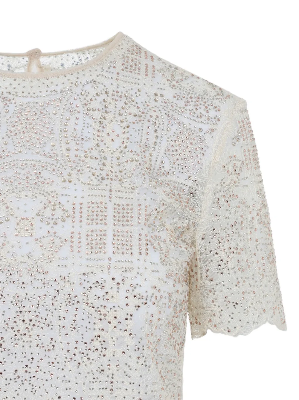 Ermanno Scervino Shirt verfraaid met kristallen Wit