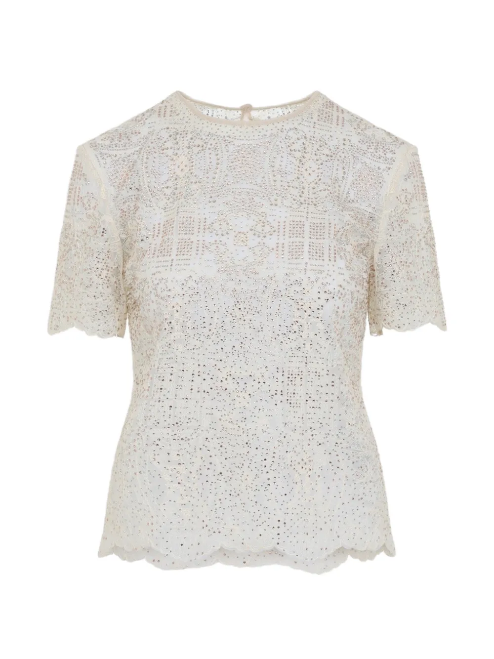 Ermanno Scervino crystal-embellished blouse - White
