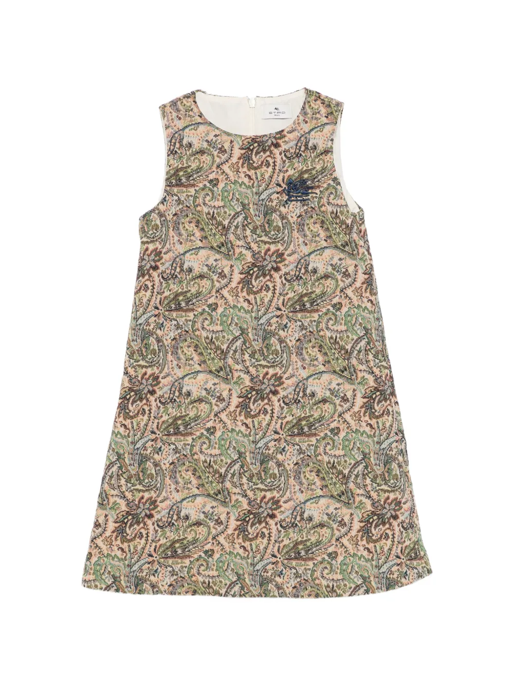 ETRO KIDS paisley-jacquard Pegasus dress - Toni neutri