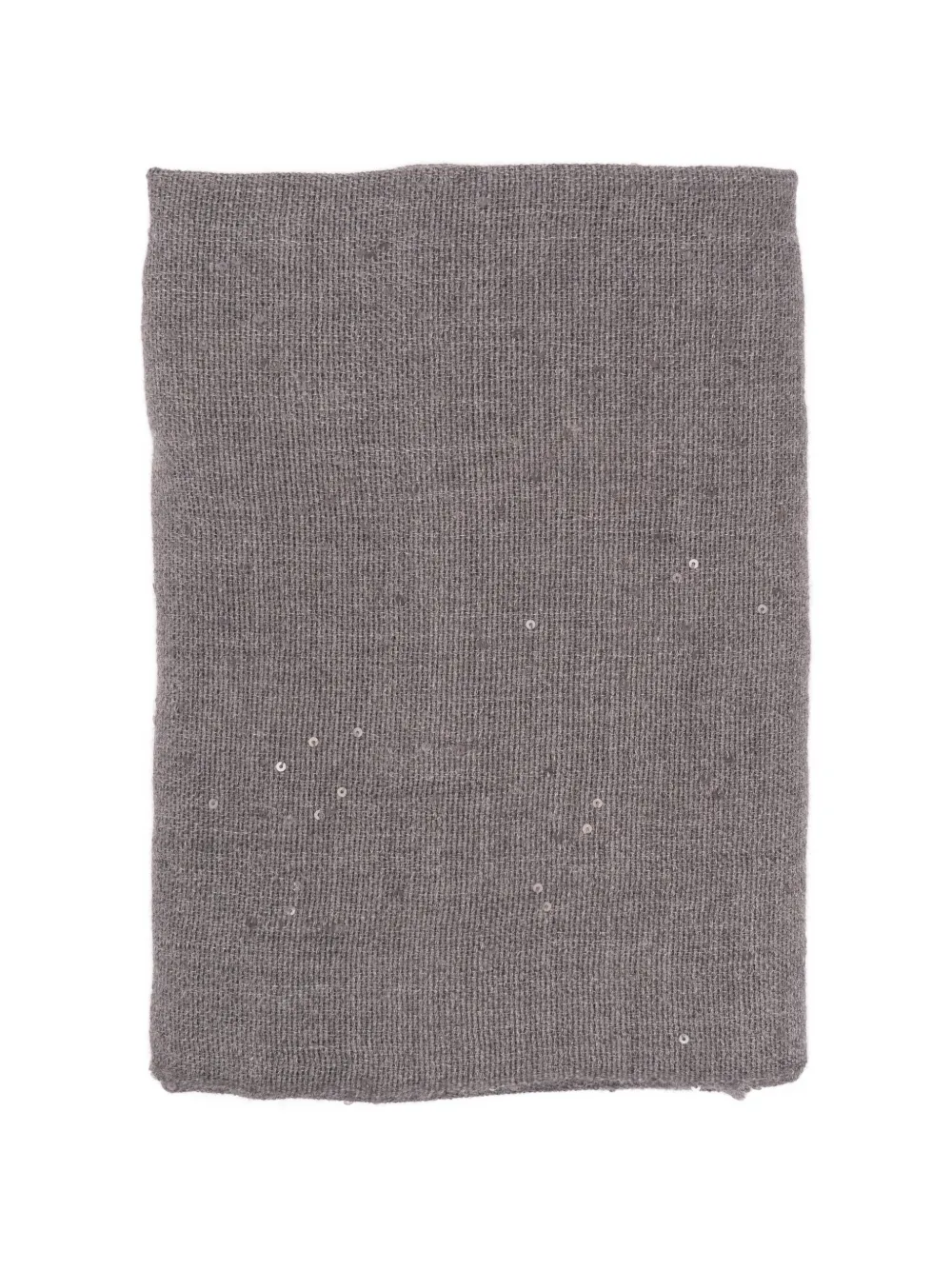 Brunello Cucinelli sequin-embellished frayed scarf - Grigio
