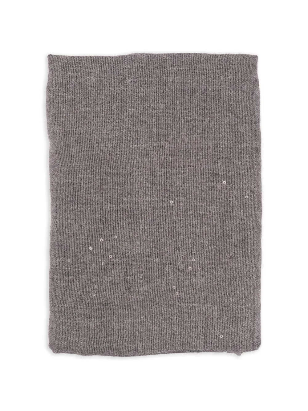 Brunello Cucinelli sequin-embellished frayed scarf - Grigio