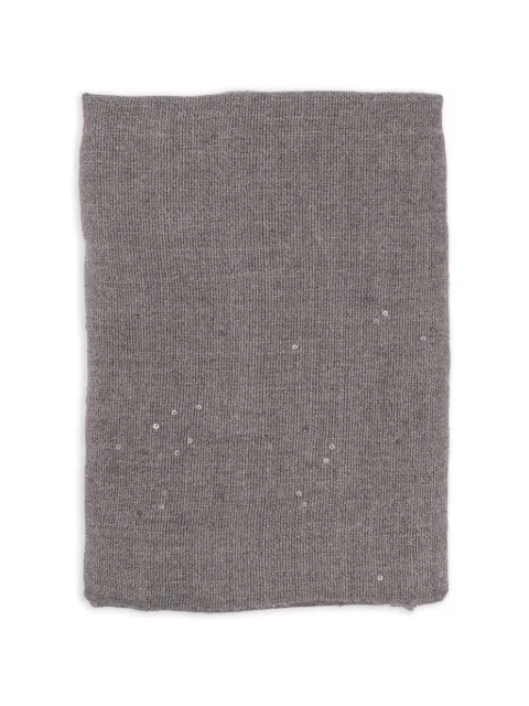 Brunello Cucinelli sequin-embellished frayed scarf