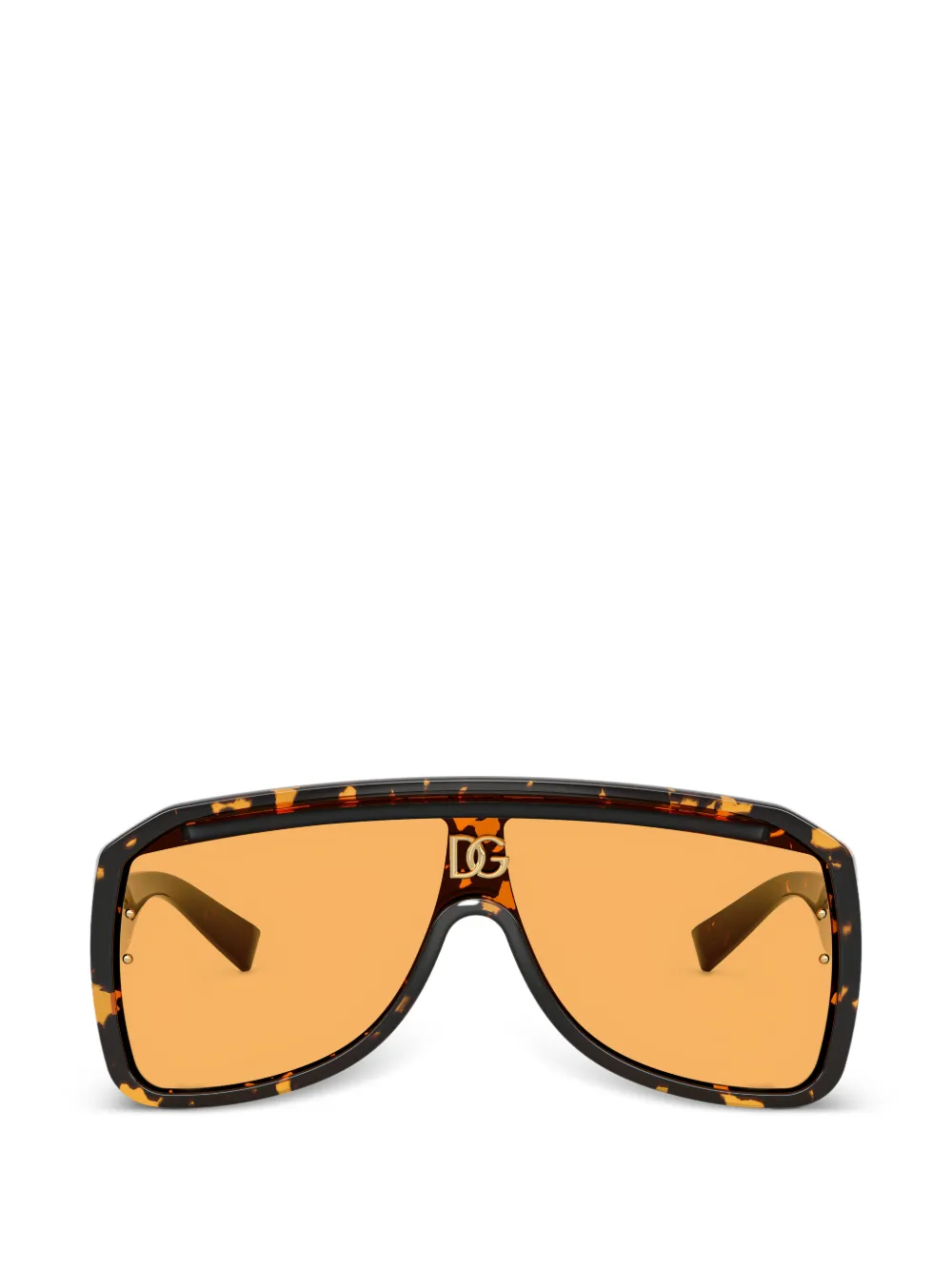 Dolce & Gabbana Eyewear DG logo tortoiseshell-effect sunglasses - Marrone