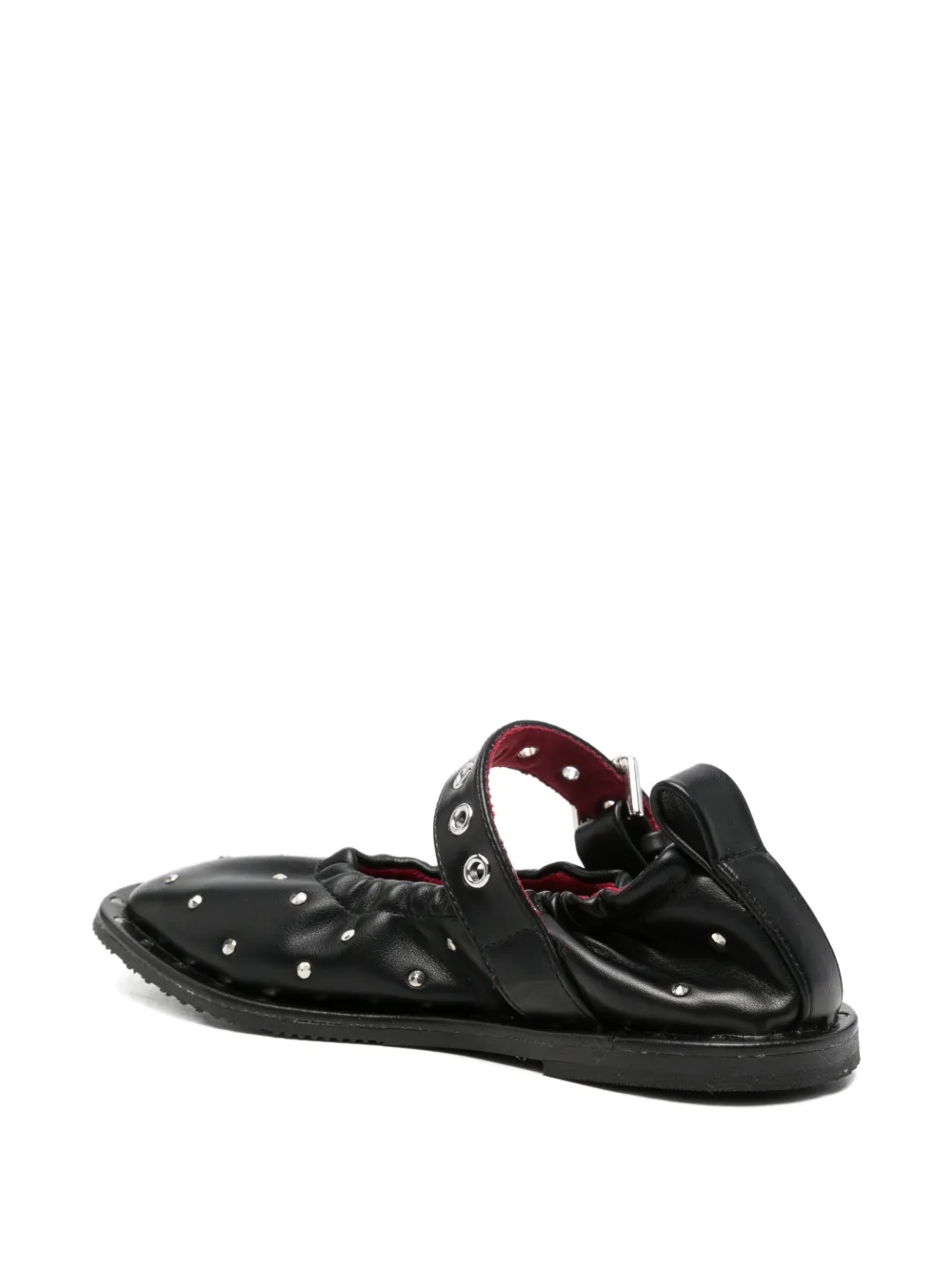 Stella McCartney Kids studded buckle-strap ballet flats Zwart