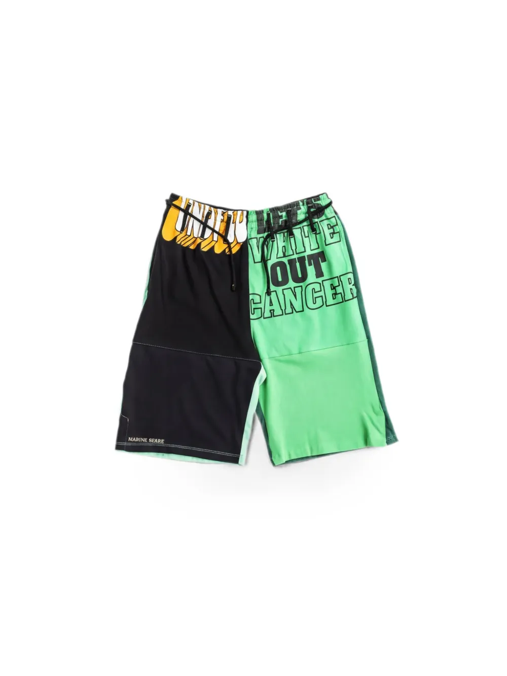 Marine Serre Shorts met print en vlakken Groen