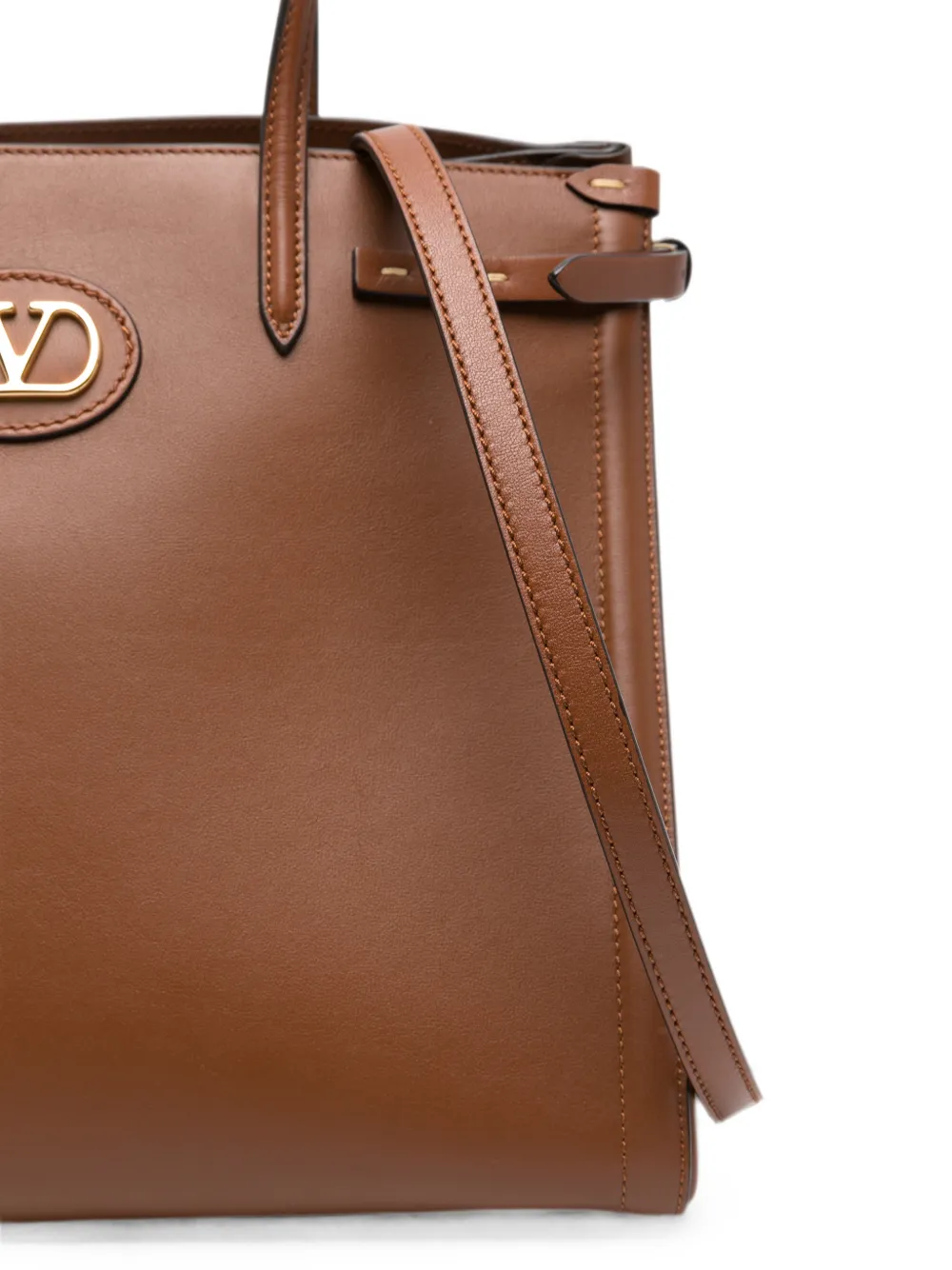 Valentino Garavani Medium Garavani Antibes kalfsleren shopper Bruin