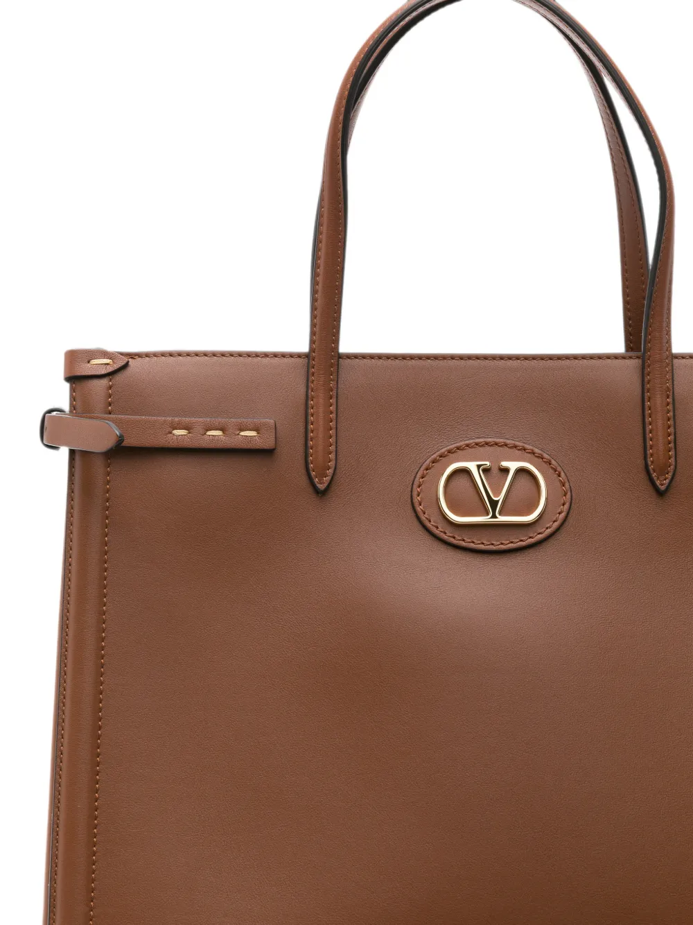Valentino Garavani Medium Garavani Antibes kalfsleren shopper Bruin