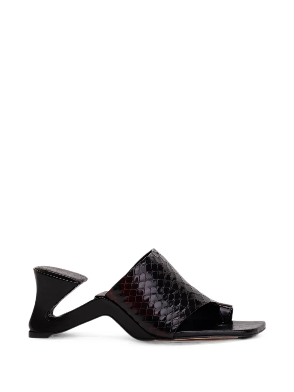 Miista Gaelle Snake-effect Sandals In Black