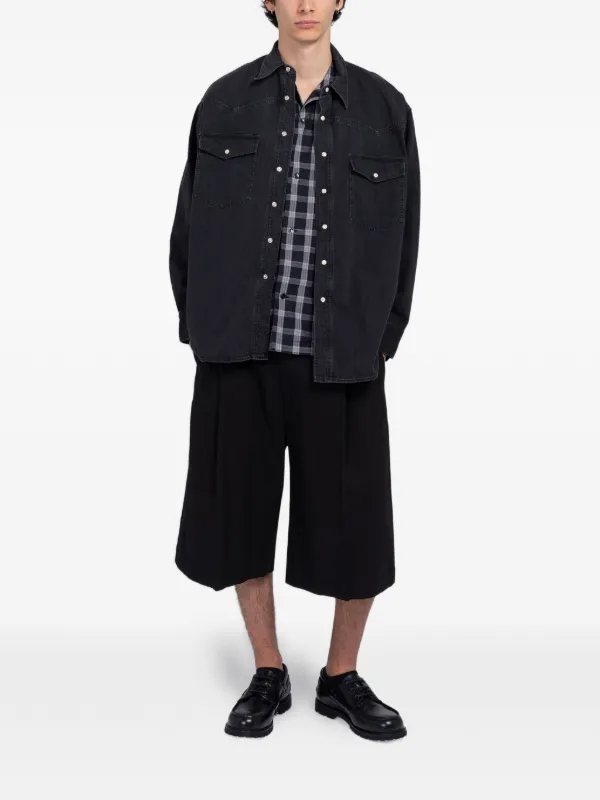Studio Nicholson Mylo western-yoke Denim Jacket | Black | FARFETCH MY