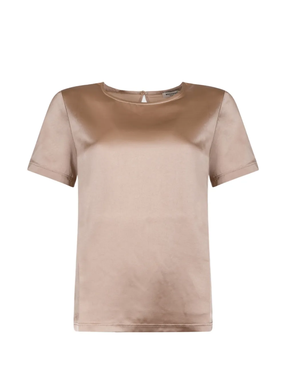 Weekend Max Mara satin-finish short-sleeve top - Toni neutri