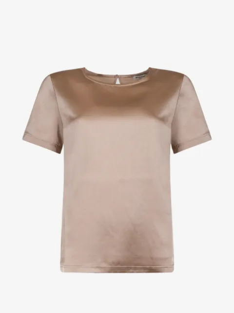 Weekend Max Mara satin-finish short-sleeve top