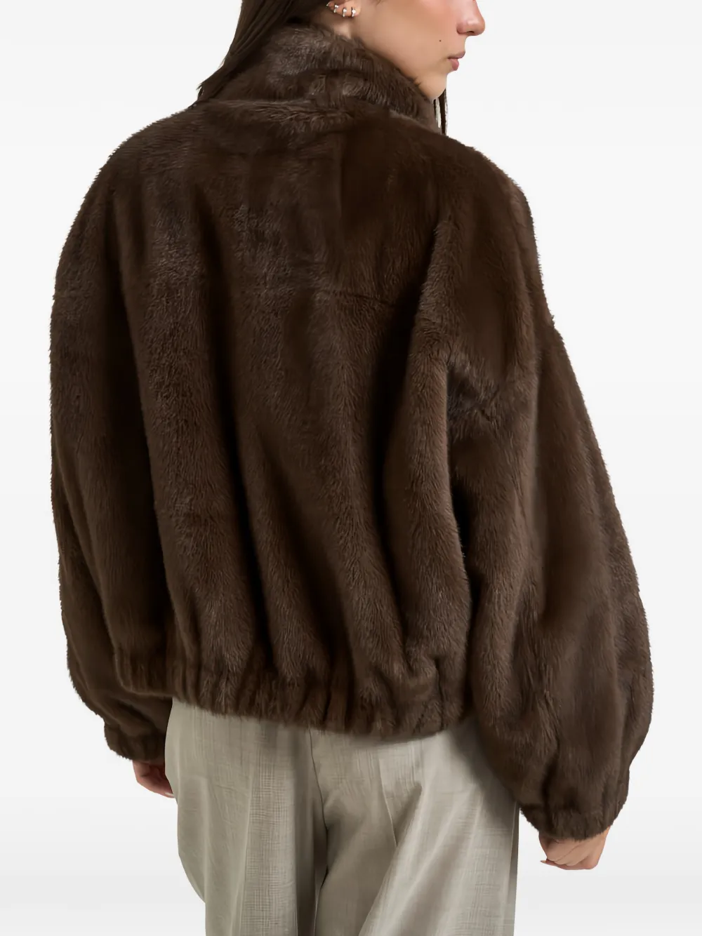 Weekend Max Mara Jack van imitatiebont met elastische afwerking Bruin