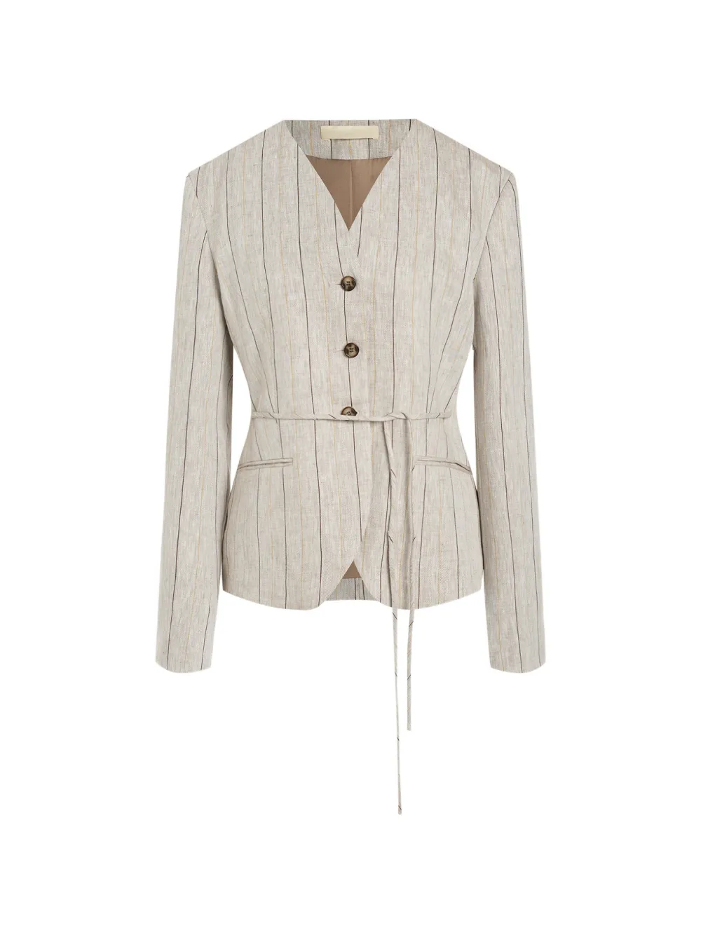12 STOREEZ Aurelia pinstriped linen jacket
