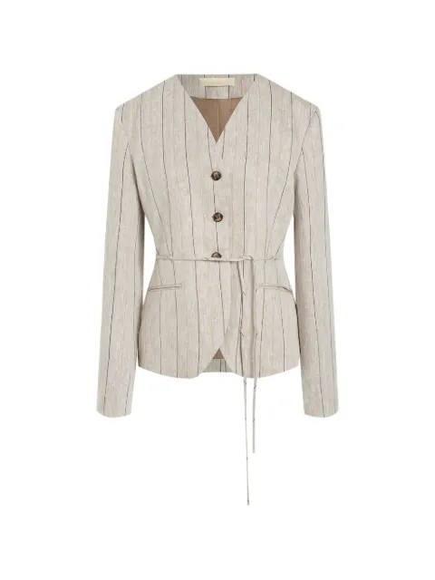 12 STOREEZ Aurelia pinstriped linen jacket