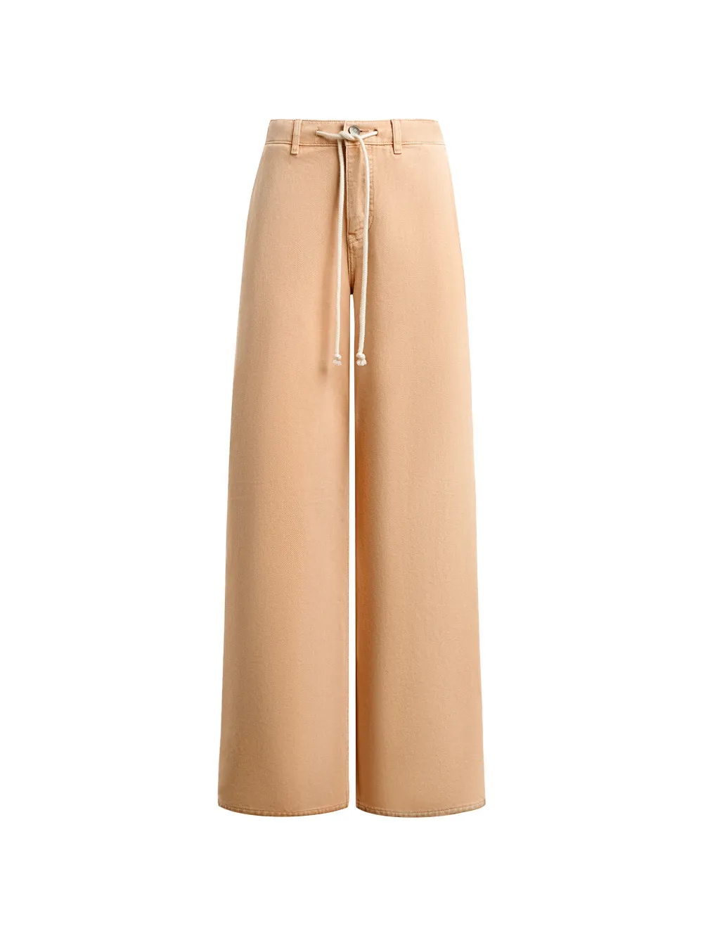 12 STOREEZ Weite Jeans mit Kordelzug - Nude