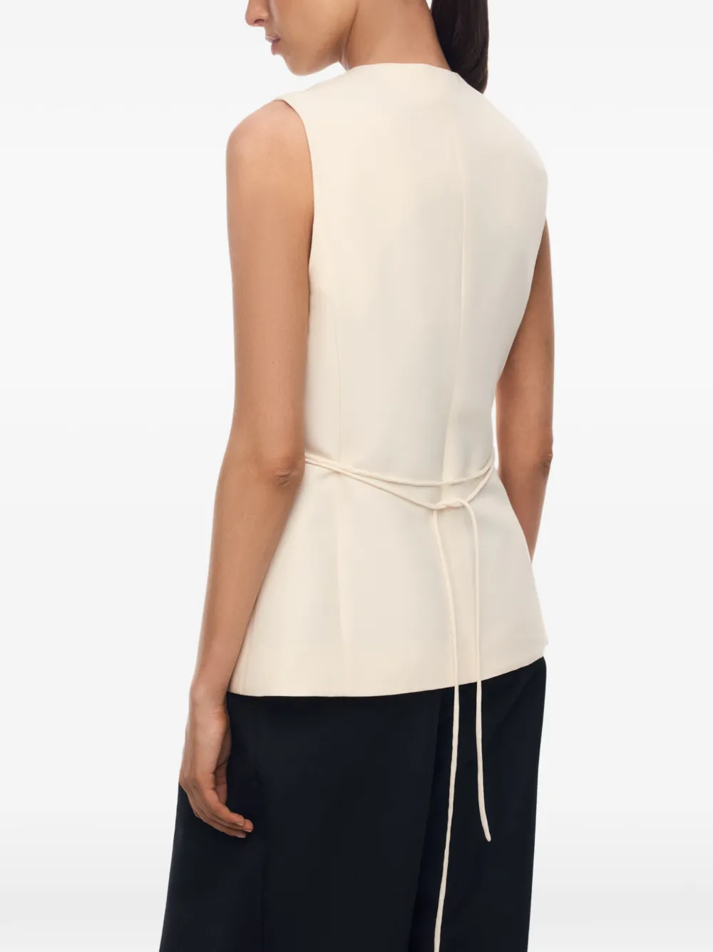 12 STOREEZ Rotunda button-up gilet Wit