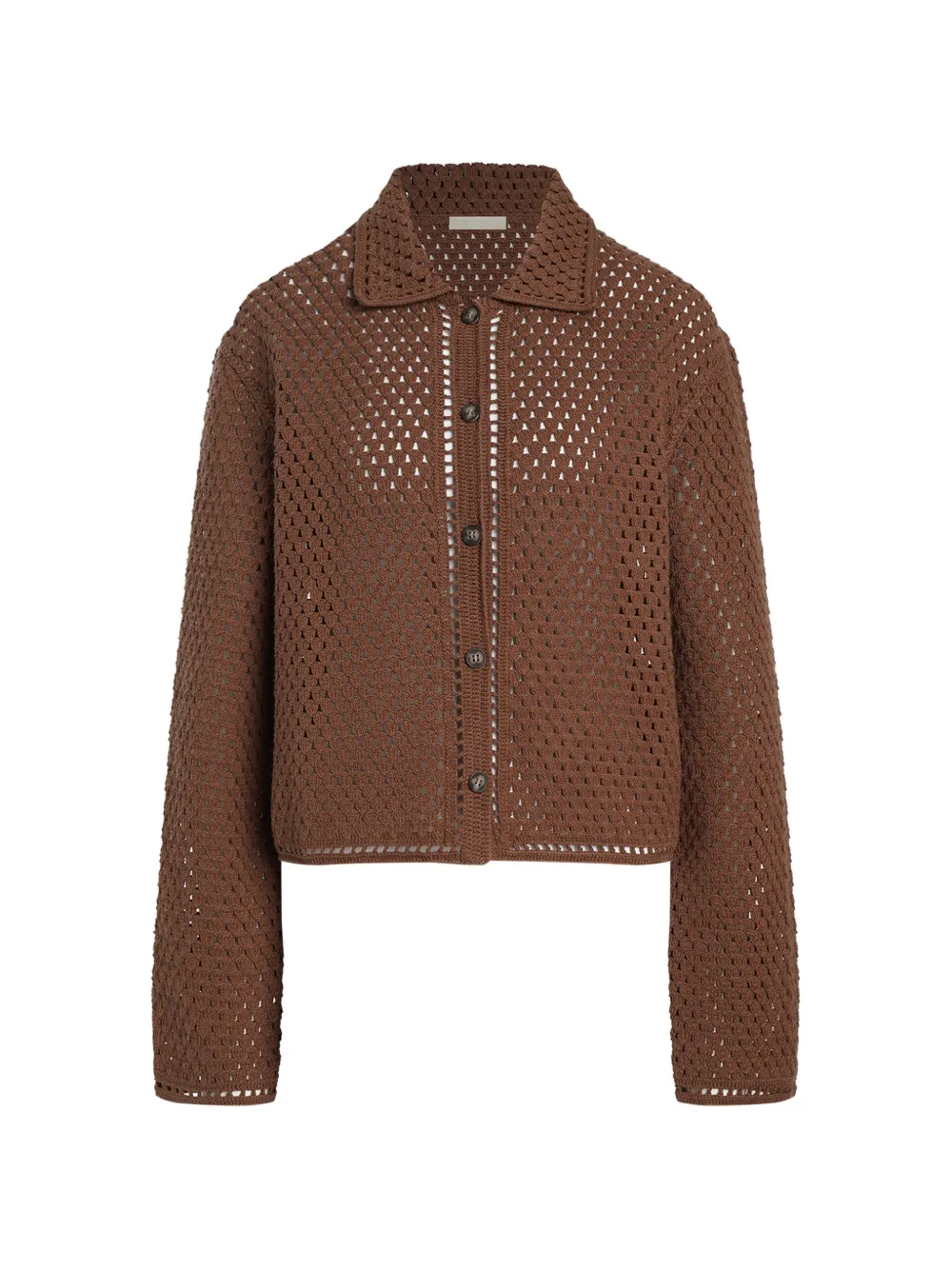 12 STOREEZ Meadow crochet-knit button-up cardigan