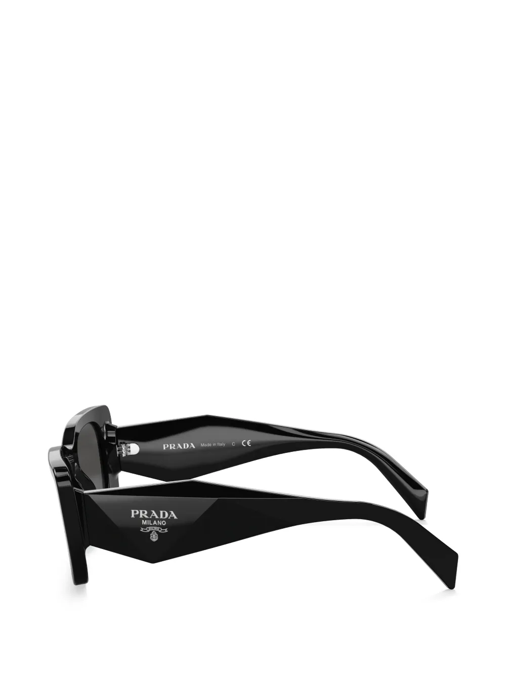 Prada Eyewear Zonnebril met vlinder montuur Zwart