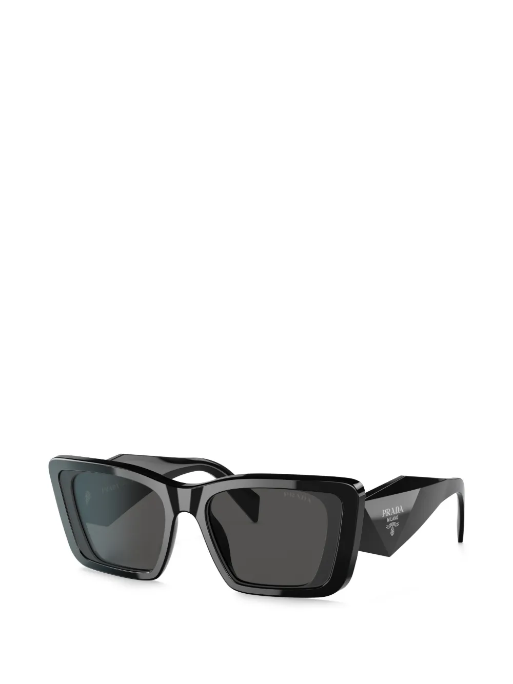 Prada Eyewear Zonnebril met vlinder montuur Zwart