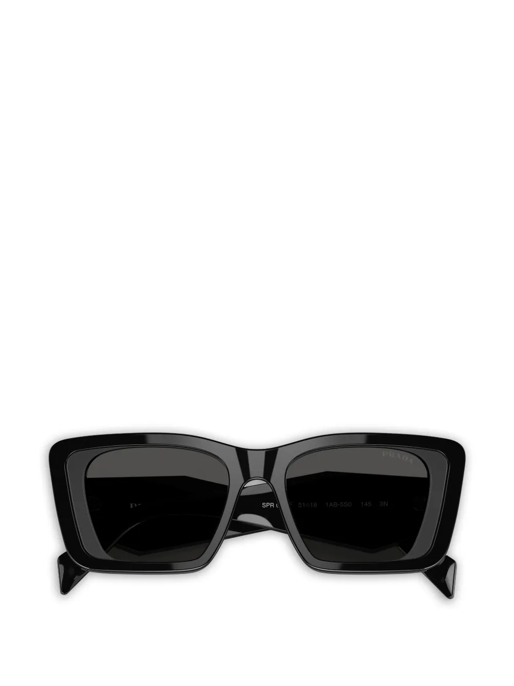 Prada Eyewear Zonnebril met vlinder montuur Zwart