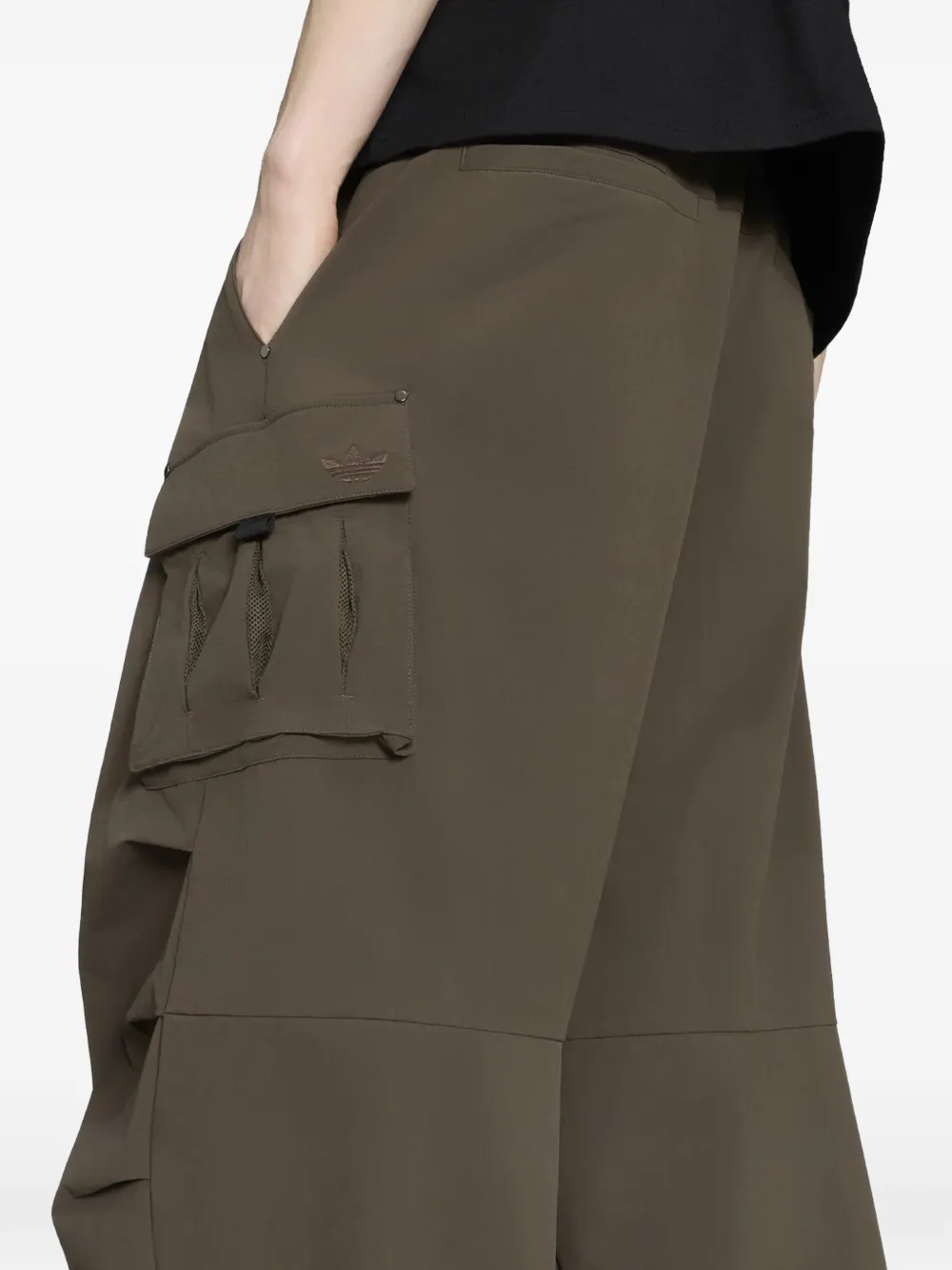 adidas Geplooide cargo broek Groen