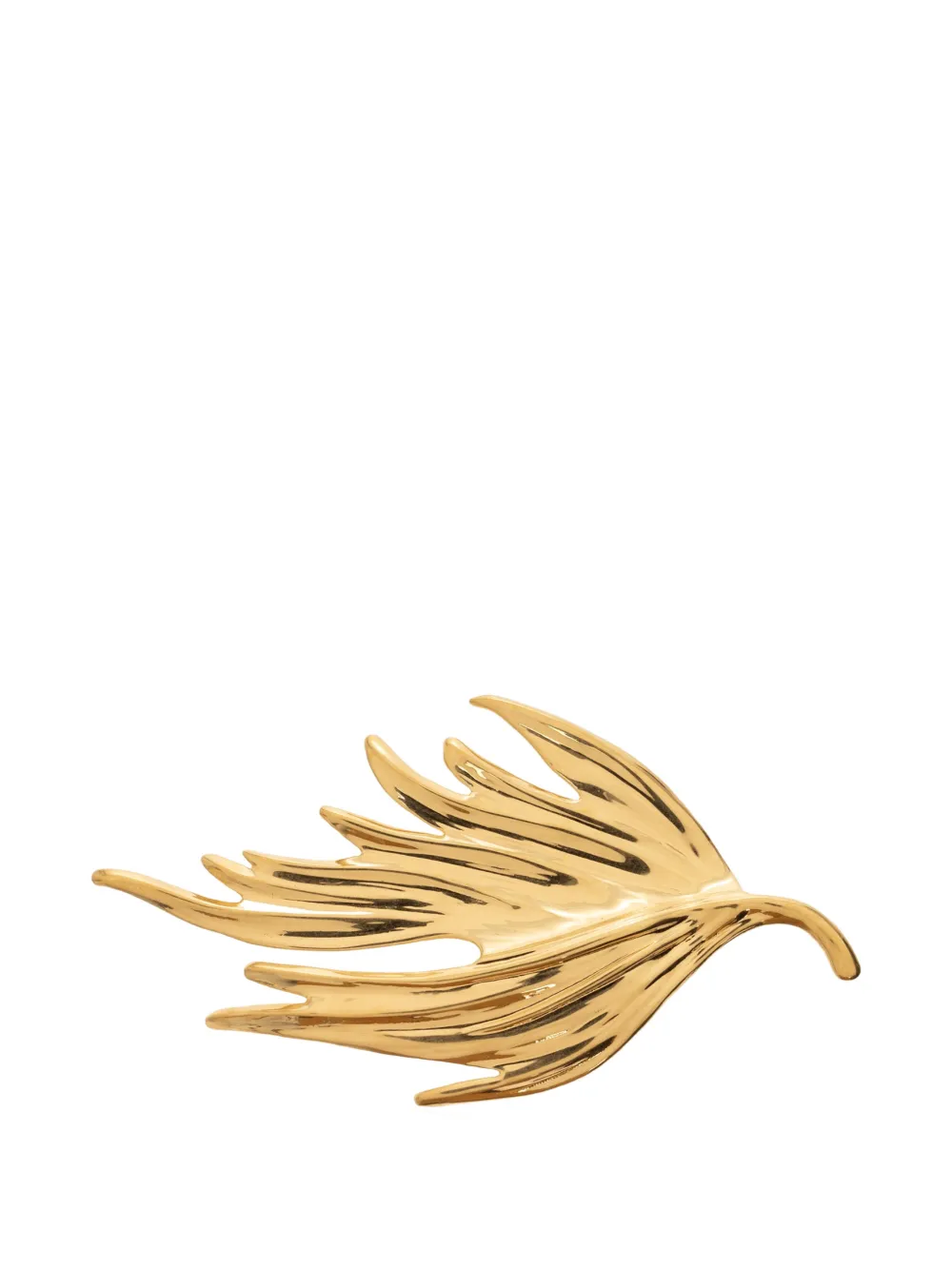 Jil Sander leaf-motif brooch - Gold