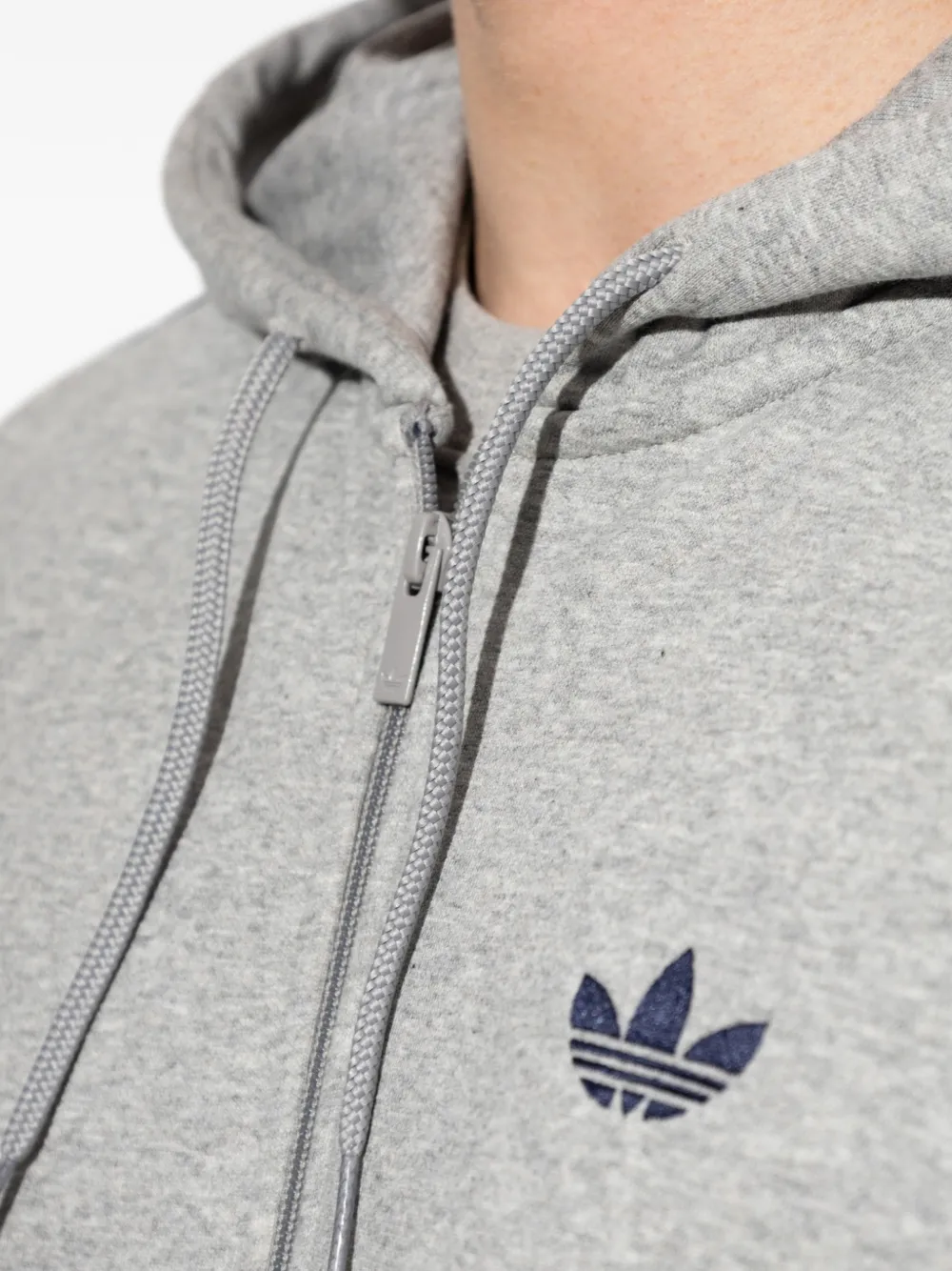 adidas 3-Stripes hoodie met rits Grijs