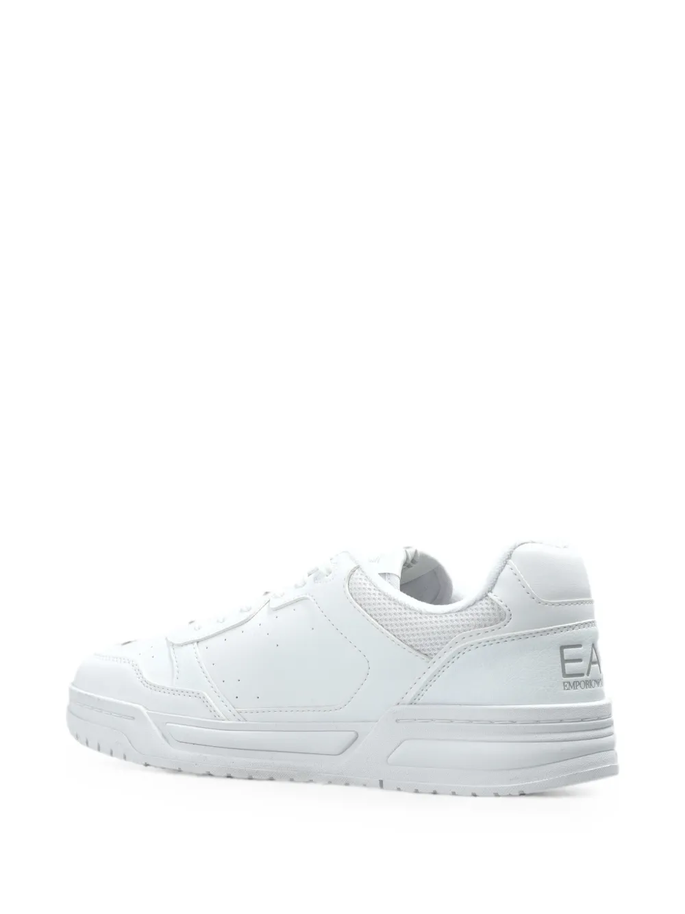 Ea7 Emporio Armani logo-embossed leather sneakers Wit