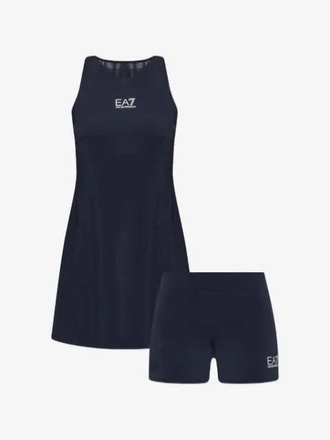 Ea7 Emporio Armani Ventus logo-print racerback dress