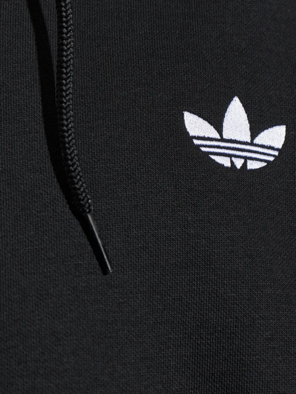 adidas Hoodie met drie strepen en rits Zwart