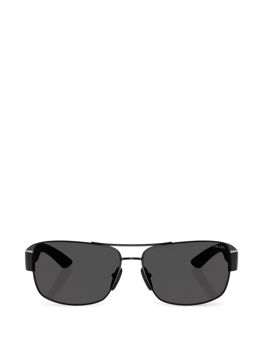 Prada Linea Rossa double-bridge rectangle-frame sunglasses