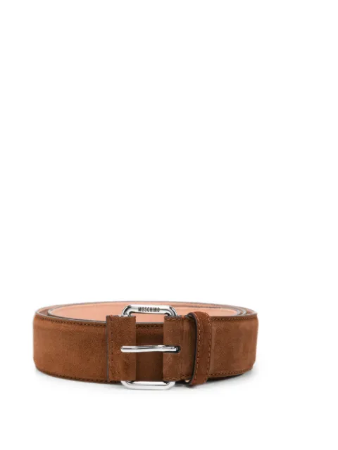 Moschino logo-engraved belt