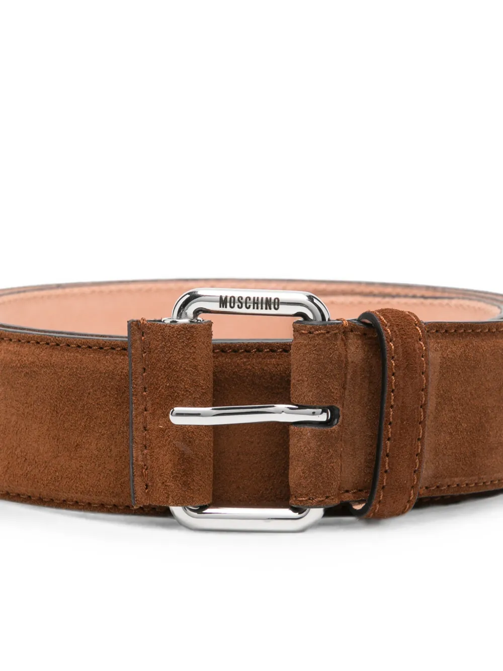 Moschino Riem met gegraveerd logo Bruin