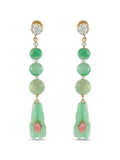 LB Exclusive jade and diamond earrings