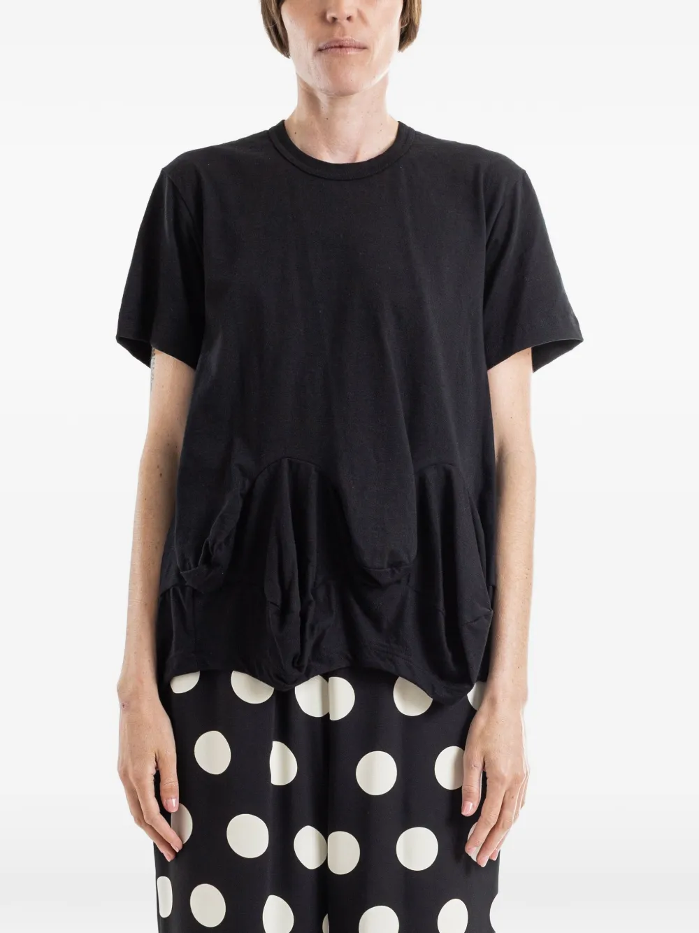 Comme Des Garçons draped-pocket T-shirt - Nero