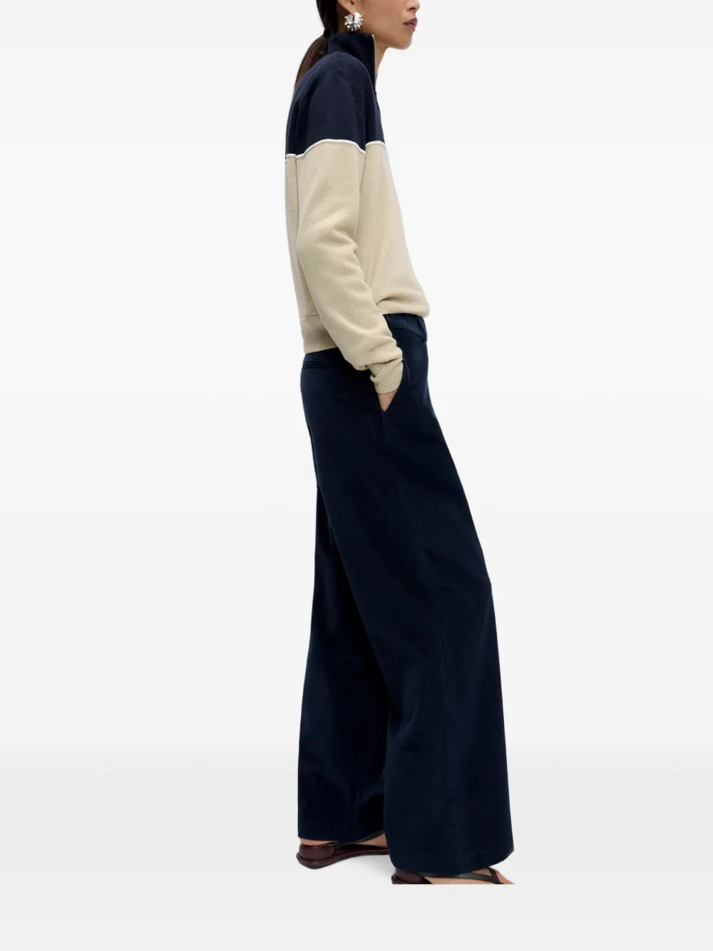 Cordera Ribfluwelen broek Blauw