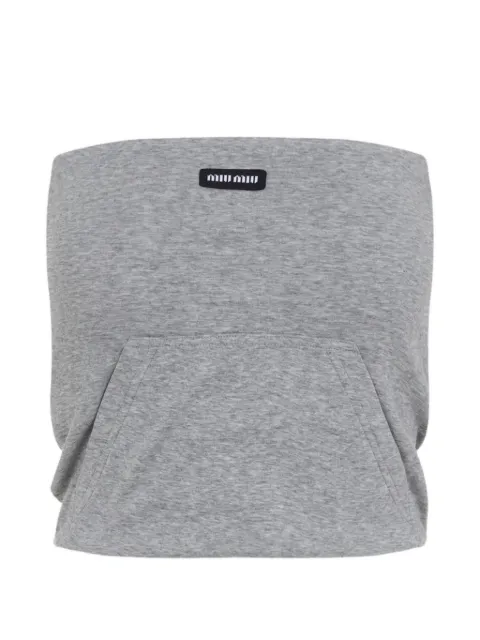 Miu Miu Bandeau top met logopatch
