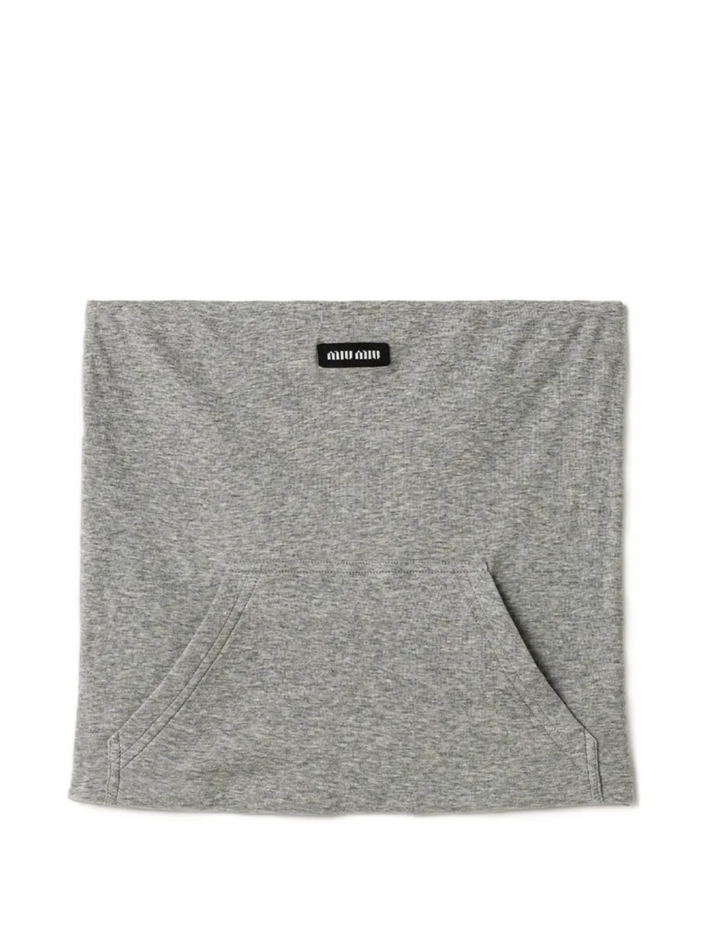 Miu Miu logo-patch bandeau top - Grigio