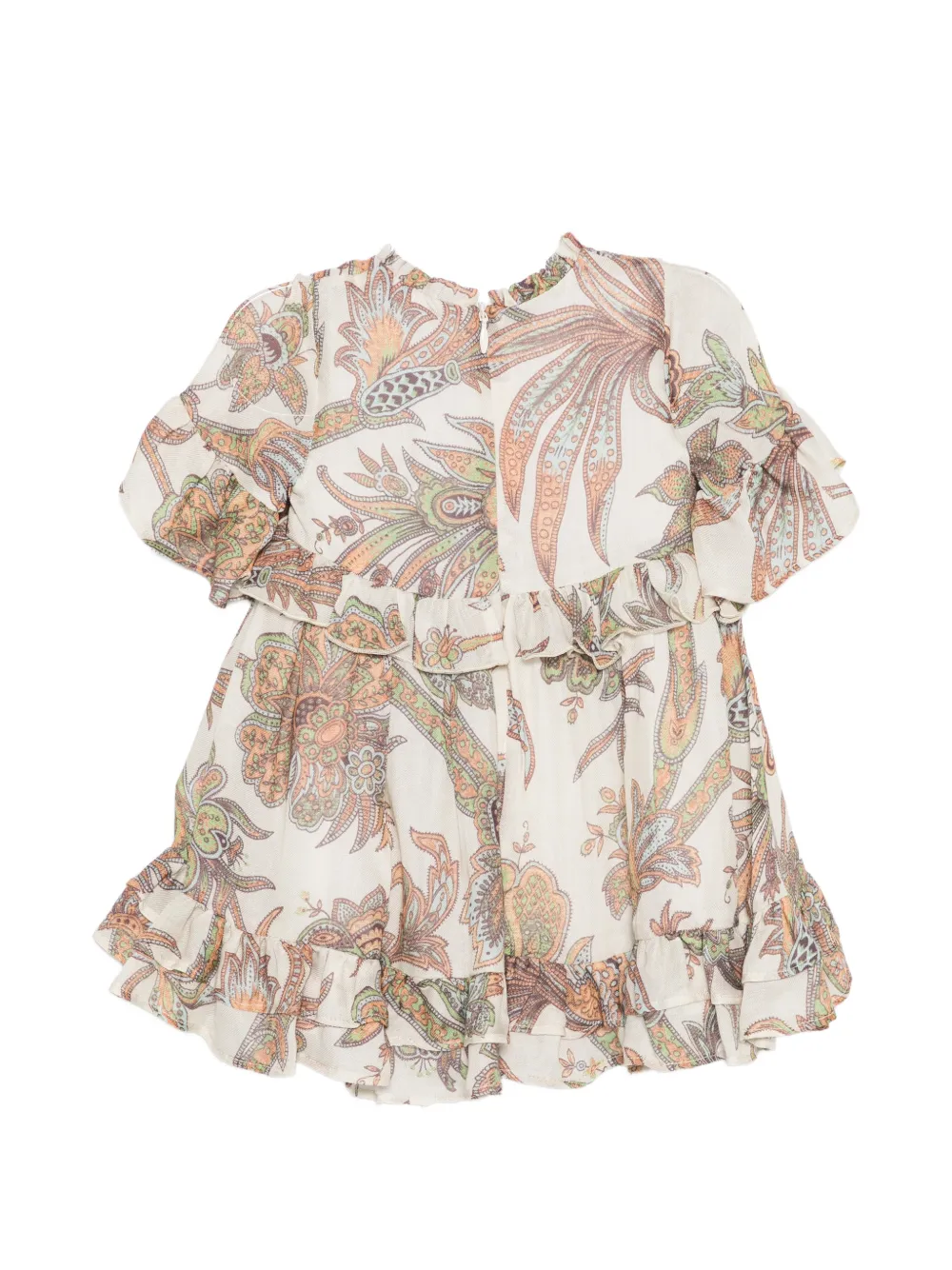 ETRO KIDS Jurk met paisley-print Beige