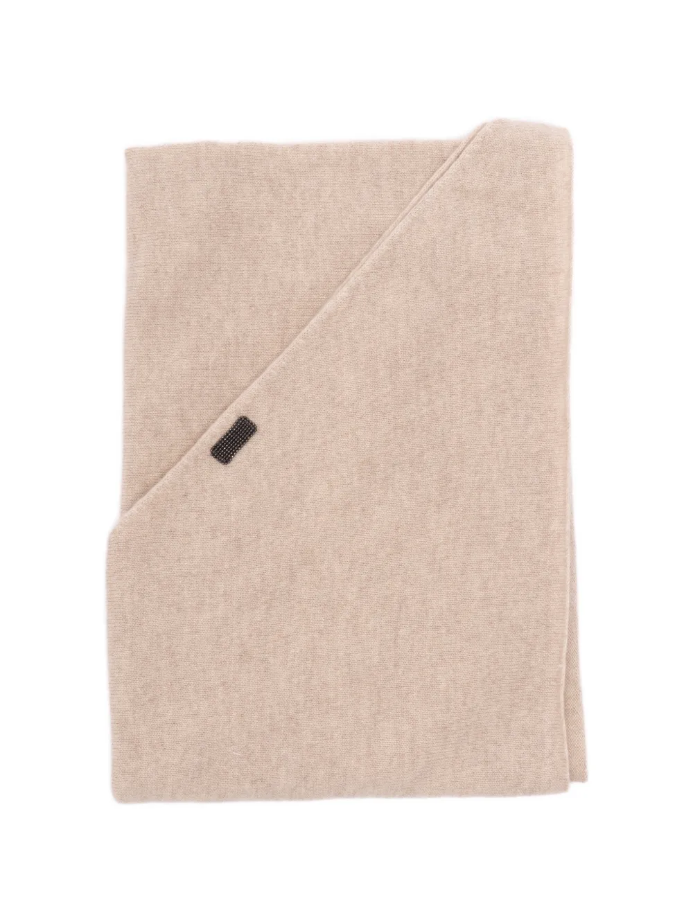 Brunello Cucinelli Monili-embellished cashmere scarf - Toni neutri
