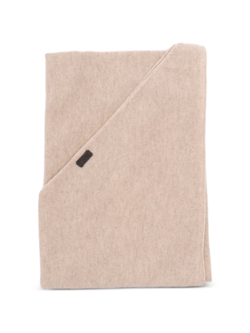 Brunello Cucinelli Monili-embellished cashmere scarf - Toni neutri