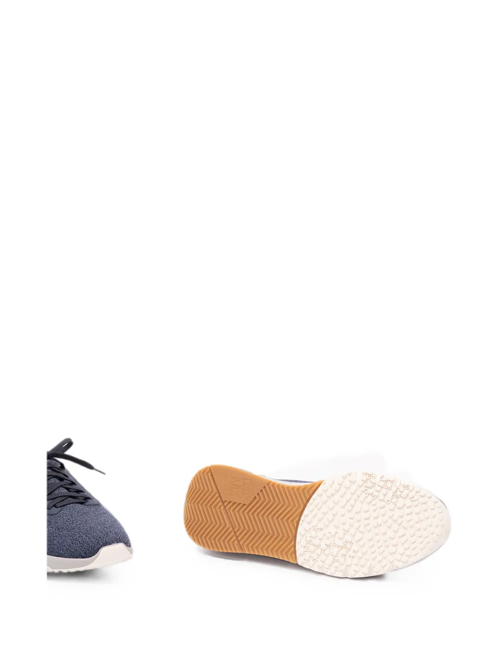 Brunello Cucinelli knitted lace-up sneakers Blauw